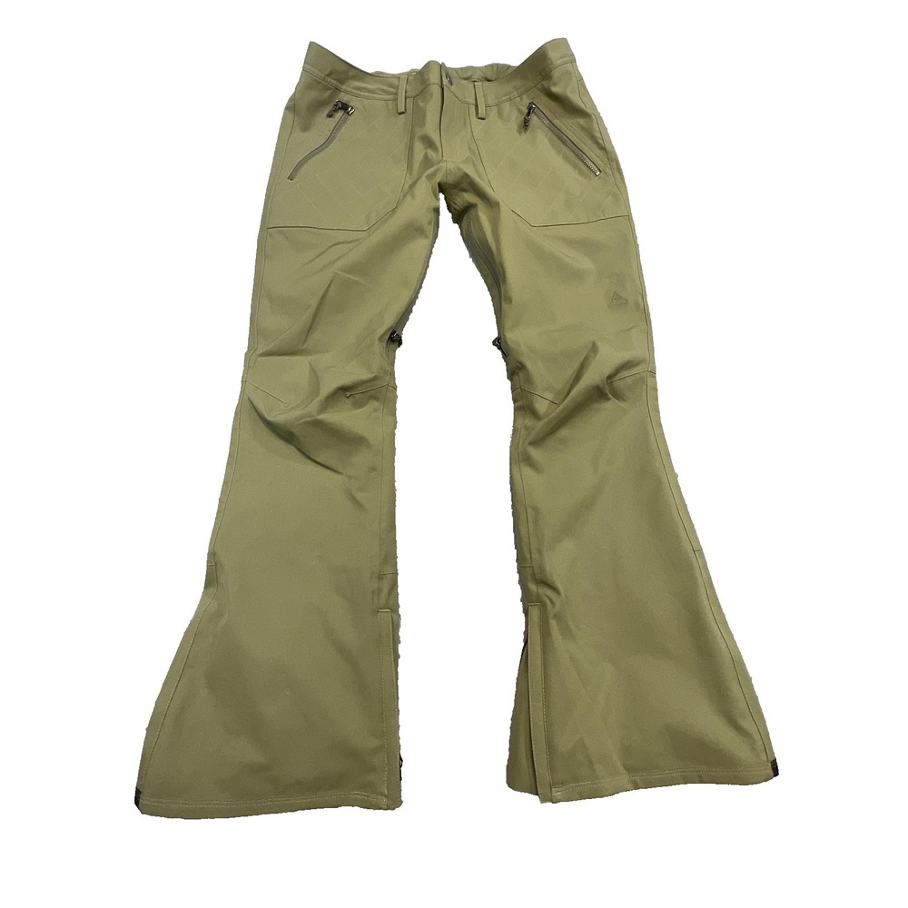 Burton Vida Snow Pants Womens XL Martini Olive Softshell Insulated Waterproof